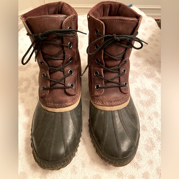 Sorel Cheyenne II Waterproof Leather Boots Color Tobacco/Black - Picture 2 of 11